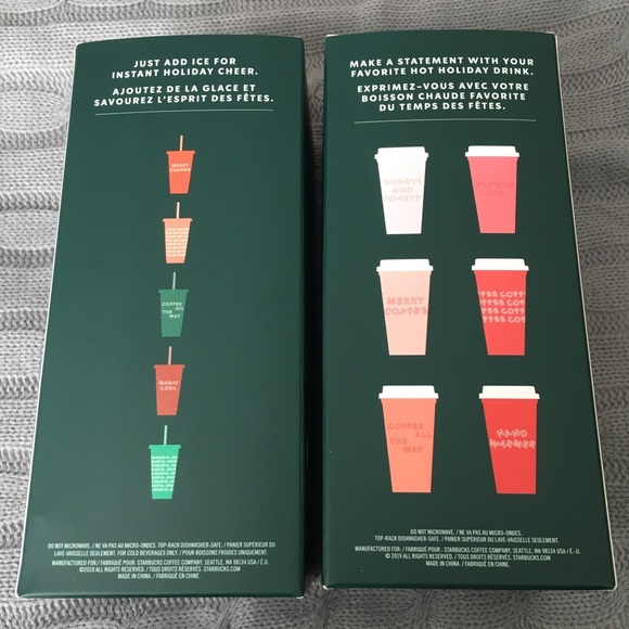 Bundle of 2019 Starbucks Holiday Reusable Cups - Picture 3 of 8